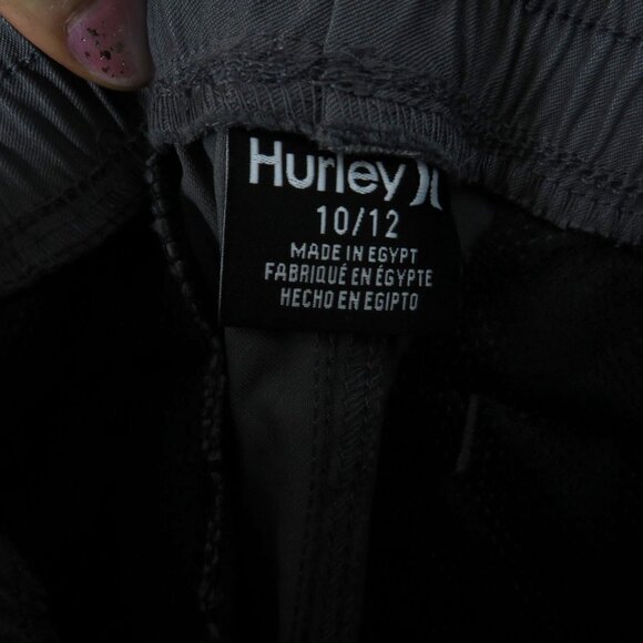 Hurley Youth Gray Jogger Pants 10/12 Elastic Cuff Stretch NWT $40 - Picture 4 of 5